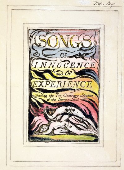 Title page from Songs of Innocence and of Experience (copy R) c.1802-08 by William Blake